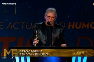 Beto Casella fue galardonado como mejor conductor en programa humorístico y de actualidad