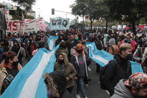 Organizaciones sociales se movilizan con reclamos a Horacio Rodríguez Larreta (Fuente: Bernardino Avila)