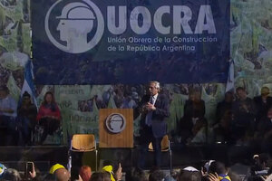Alberto Fernández en el acto de la Uocra: "Venimos a preservar los derechos de los que trabajan" 
