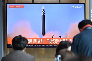 Un nuevo lanzamiento de misiles, el décimo séptimo desde que empezó el año (Foto: AFP).
