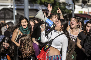 Los reclamos en la voz de las manifestantes (Fuente: Sandra Cartasso)