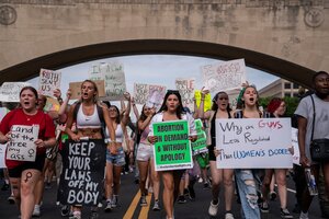 Una de las decenas de protestas contra la derogación del derecho al aborto que se replicaron por estados de todo el país. Imagen: AFP