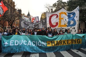 CABA: marcha contra las políticas educativas del GCBA (Fuente: Télam)