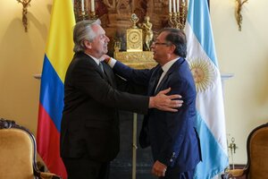 Alberto Fernández y Gustavo Petro, en Bogotá