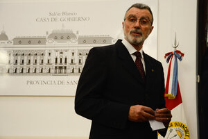Asumió el nuevo ministro de Seguridad de Santa Fe, Rubén Rimoldi (Fuente: Télam)