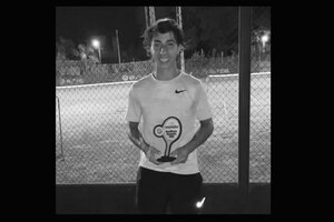 Murió Tiago Alomar, una joven promesa del tenis argentino 