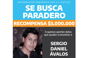 Sergio Daniel Ávalos se encuentra desaparecido desde junio de 2003. Imagen: Ministerio de Seguridad