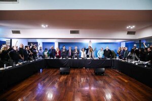 El mensaje de unidad del PJ nacional en respaldo de Cristina Kirchner (Fuente: NA)