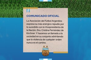 El mundo del fútbol repudió el atentado contra Cristina Kirchner