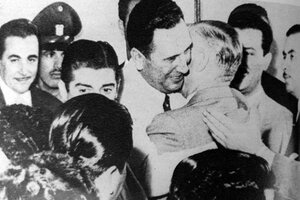 Perón, durante los primeros años de su exilio. 