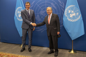 Sánchez se ofrece a Guterres para lograr acuerdos ante las crisis globales (Fuente: EFE)