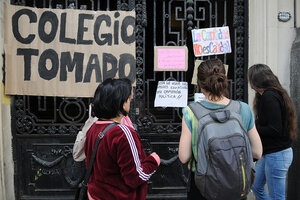 Tomas de colegios: fuerte rechazo a la persecución política contra estudiantes (Fuente: Guadalupe Lombardo)