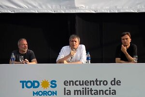 Máximo Kirchner encabeza un acto en Morón (Fuente: Télam)