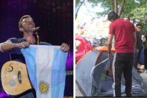 Furor por Coldplay en Argentina: fans acampan en los exteriores del Monumental