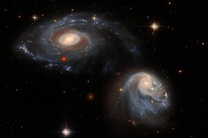El telescopio espacial James Webb habría captado la fusión galáctica más lejana registrada (Fuente: ESA/Hubble/NASA)