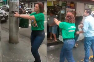 Una diputada bolsonarista persiguió con un arma a simpatizantes de Lula