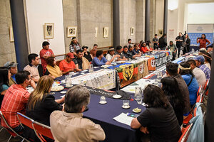 El Frente Indígena Plurinacional se presentó en el Congreso.