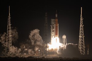 El lanzamiento de Artemis I de la NASA se produjo a las 3.04 de la madrugada de Argentina. (Imagen: NASA)