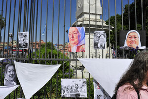 Las Madres de Plaza de Mayo despiden a Hebe de Bonafini en Plaza de Mayo. (Fuente: Leandro Teysseire)