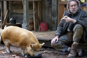 Cage es Rob, que comparte sus días con el cerdo-mascota del título.