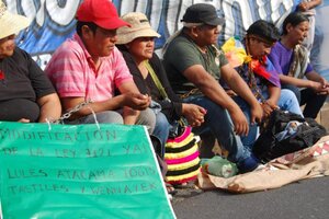 Referentes indígenas se encadenaron en la Legislatura