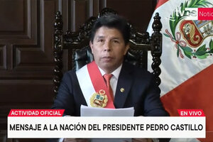 Castillo, durante su alocución por TV.  (Fuente: AFP)