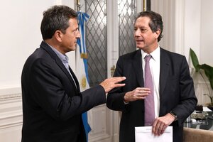El ministro de Economía y el presidente del BCRA, Miguel Pesce (Fuente: NA)