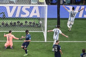 Argentina le ganó 3 a 0 a Croacia y pasó a la final del Mundial Qatar 2022 (Fuente: AFP)