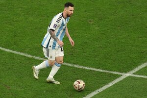 Lionel Messi anotó el 1 a 0 de Argentina ante Croacia en las semifinales de la Copa del Mundo   (Fuente: AFP)