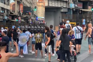 La Policía porteña valló las calles para impedir el festejo popular en el Obelisco 