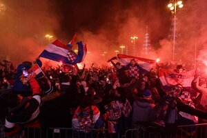 El tercer puesto de Croacia desató la locura en las calles de Zagreb (Fuente: AFP)