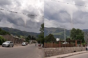Un tornado sorprendió a los vecinos de Tafi del Valle en Tucumán 