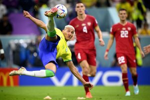 Qatar 2022: El gol de tijera del brasileño Richarlison fue elegido como el mejor del Mundial (Fuente: EFE)