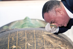 Estados Unidos devuelve a Egipto un sarcófago de 2700 años de antigüedad que había sido robado (Fuente: EFE)