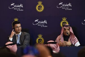 "Hala Ronaldo": Cristiano fue presentado en el Al Nassr de Arabia Saudita (Fuente: AFP)