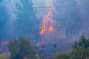 Patagonia: evacúan El Hoyo por un incendio forestal