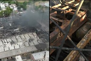 Hay seis detenidos por un incendio en una ex terminal de colectivos en Berazategui