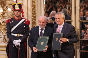 Alberto Fernández y Lula da Silva brindan una conferencia conjunta en Casa Rosada (Fuente: Bernardino Avila)