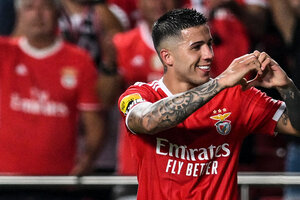 River recibirá una compensación millonaria por el pase de Enzo Fernández desde el Benfica al Chelsea.  (Fuente: AFP)