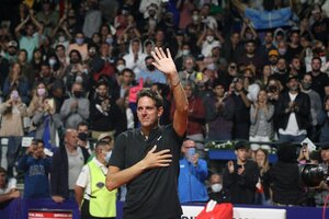 Del Potro, emocionado, es ovacionado por el público en el Lawn Tennis (Fuente: Alejandro Leiva)