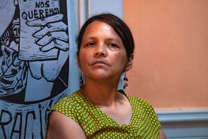 La ex ministra de la Mujer en Perú estuvo en la Fundación Rosa Luxemburgo dando su diagnóstico de la crisis política en su país. (Fuente: Ximena Astudillo Delgado)