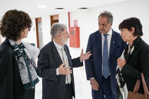 Cecilia Todesca, Celso Amorim, Daniel Scioli y Mercedes Marcó del Pont.