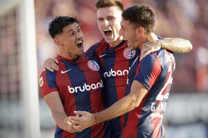 Liga Profesional: San Lorenzo festejó ante Godoy Cruz (Fuente: Fotobaires)