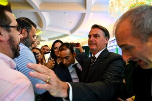 Bolsonaro hace una semana en el hotel Trump Doral de Miami. (Fuente: AFP)