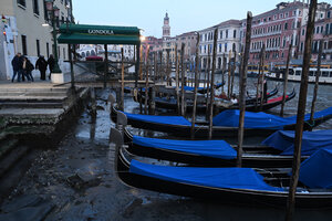 Venecia sufre la sequía de sus canales (Fuente: AFP)