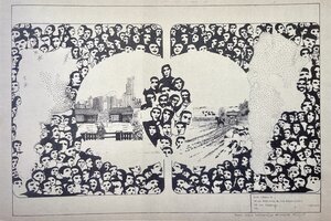 El día maravilloso de los pueblos, 1972/2009 (59x85,7 cm), heliografía de Cerrato. Colección Museo de Arte Moderno.