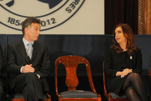 Cristina y Macri, espejados (Fuente: Pablo Piovano)