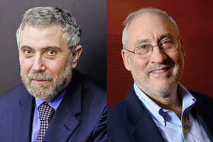 Paul Krugman y Joseph Stiglitz, dos premio Nobel en economía.