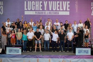El peronismo realiza un nuevo plenario para impulsar la candidatura de Cristina Kirchner