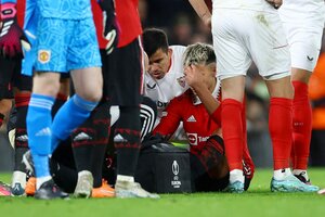 Europa League: Manchester United empató y Lisandro Martínez se lesionó (Fuente: NA)